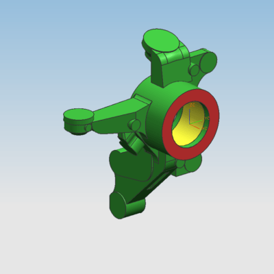 Left and right steering knuckle