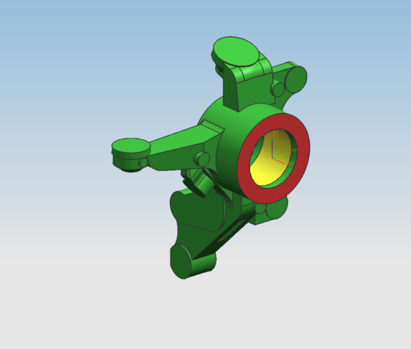Left and right steering knuckle